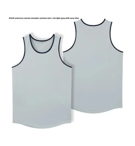 Camiseta Deportiva Estilo Americano para Hombre, Talla Grande, Delgada, con Bloques de Color, Mezcla de Algodón, Protección UV, Secado Rápido - Product Image 2