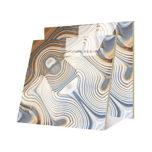 Carrelage de sol en porcelaine émaillée polie effet marbre bleu 600 x 600 mm, carrelage céramique vitrifié brillant pour intérieur d'hôtel - Product Image 4