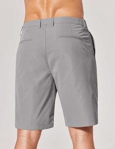 Shorts chino pour homme, respirants et anti-transpiration, décontractés et semi-formels, pour l'été, extensibles, avec logo sur le devant, shorts de golf - Product Image 4