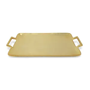 Plateau de présentation décoratif en métal doré de qualité supérieure pour les présentoirs de boutiques, style glamour en céramique dorée, poli, durable et écologique - Product Image 2