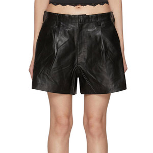 VORNEX INDUSTRY Fully Customized Adjustable Size <b>Women</b> Leather <b>Shorts</b> Wholesale Price Skinny Fit <b>Elastic</b> <b>Waist</b> Quick Dry - Product Image 1