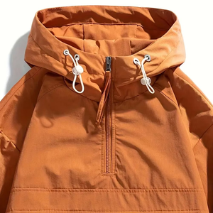 Nouvelle veste bomber coupe-vent respirante et écologique pour homme, col montant, demi-zip, couleur unie, avec poches, collection printemps-automne - Product Image 4