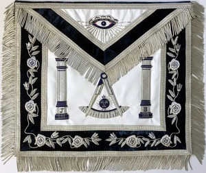 Delantales Masónicos Magnéticos Ecológicos Bordados a Mano de Alta Calidad con Insignia de Metal Ceremonial para Maestro Masón de Logia - Product Image 3