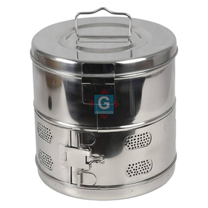 Tambores de acero inoxidable para apósitos, diámetro 190 mm, para uso clínico y hospitalario - Product Image 5