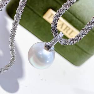 Collar de Perlas de Agua Dulce Naturales Estilo Edison con Cierre Universal, Colgante de Perla Individual de 11-12 mm, Accesorio de Joyería - Product Image 2