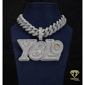 จี้เพชร Trisha Jewels รุ่น LP00550 พรีเมียม YELO ประดับเพชร VVS มอยส์ซาไนต์ เงินแท้ 925 สไตล์ฮิปฮอป รับรองโดย GIA ดีไซน์หรูหราสั่งทำพิเศษ - Product Image 6