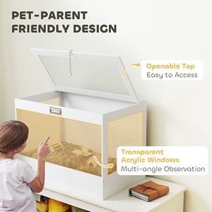 Gabbie per Animali Domestici in Metallo, Piccole e Grandi, Quadrate con Motivi Animali, per l'Allevamento di Polli, Anatre, Gatti e Criceti, in Legno - Product Image 4