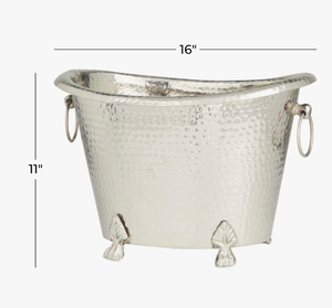 Heavy Duty Hammered Metal Drinks Cooler <b>Bucket</b> with Decorative Feet Large Outdoor Party <b>Champagne</b> Wine Ice Tub Barware INDIA - Product Image 6