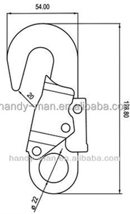 Aluminum Alloy Double Action Stamped Carabiner Snap Hook - Product Image 3