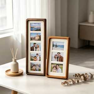 Cadre photo de table rustique en bois écologique fait main pour photos de famille, photos de mariage, souvenirs d'anniversaire, décoration intérieure - Product Image 5