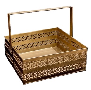 ตะกร้าเก็บของโลหะทันสมัยสำหรับตกแต่งบ้านสไตล์โมเดิร์น ใช้ตะกร้าลวดโลหะตกแต่งสำหรับห้องครัวและห้องเก็บของ - Product Image 1