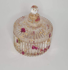 Meilleur pot décoratif en résine avec couvercle pour cuisine, thème lune, pot à sucre fait main en Inde, pot à miel - Product Image 2