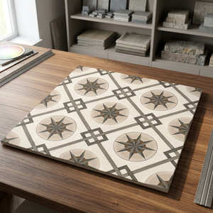 Ceramic Digital 400x400mm Wood Flooring Tiles Glazed Marble Look Carpet Design For Hall Kitchen Bathroom Sensory Floor Tile - Product Image 1