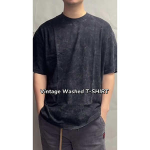 เสื้อยืดลายกรดสำหรับผู้ชายเสื้อยืดสีพื้นมีสไตล์สไตล์ - Product Image 4