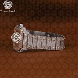 Reloj Mecánico de Lujo para Hombre Charm Jewells, Caja de Acero Inoxidable de 40 mm, Esfera de Cristal de Zafiro, Bisel con Diamantes, Fecha Automática, Resistente al Agua 10 Bar - Product Image 1
