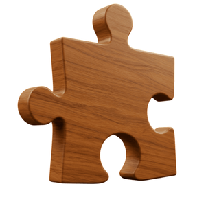 Ensemble de quatre dessous-de-verre en bois en forme de puzzle, de forme irrégulière, de haute qualité et au meilleur design - Product Image 2