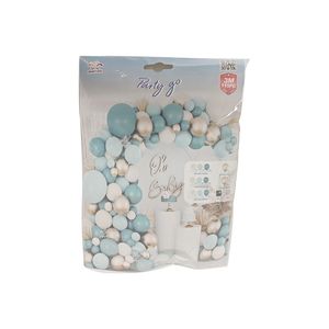 115 Set di palloncini multicolore per feste di compleanno e matrimonio in metallo bianco sabbia blu nebbia ardesia con pompa ad aria ghirlanda - Product Image 1