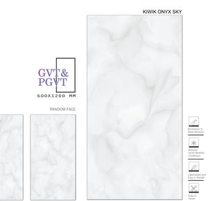 กระเบื้องพอร์ซเลนขัดเงาขนาด 9 มม. ลายหินอ่อนออนิกซ์ 600x1200 มม. / 24x48 ดีไซน์คลาสสิกทันสมัย กระเบื้องอิฐทนไฟคุณภาพพรีเมียม ได้รับการรับรองมาตรฐาน CE - Product Image 1