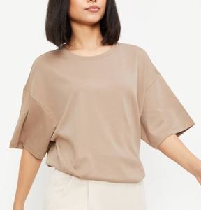 Camiseta Corta Moderna para Mujer, Color Sólido, Sexy, de Punto Acanalado, Manga Corta, Estilo Baby Tee para Chicas Jóvenes a la Moda - Product Image 5