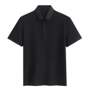 Camiseta de Verano para Hombre, Cuello Solapa, Algodón Mercerizado Perla, Color Sólido - Product Image 5