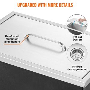 Frigorifero Portatile Commerciale in Acciaio Inossidabile da 40 Litri (20"L x 14"W x 12"H) - Perfetto per Cucine Esterne, Bar del Ghiaccio, Regalo Ideale - Product Image 5