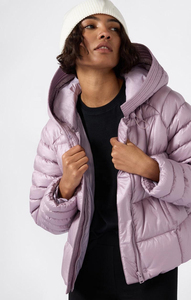 Veste matelassée à capuche de qualité supérieure pour femmes, longueur courte, manches longues, couleur unie, manteau d'hiver chaud avec fermeture à boutons - Product Image 4