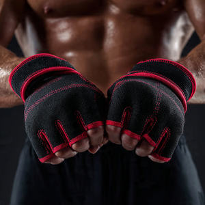 Guantes de Neopreno para Levantamiento de Pesas, Soporte para Muñeca, Guantes de Entrenamiento de Neopreno Resistentes, Guantes de Medio Dedo para Dominadas, Unisex - Product Image 2