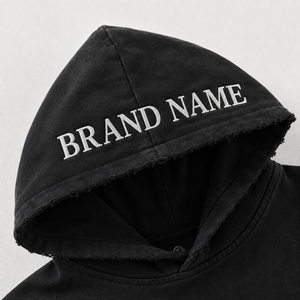 Sweat à capuche pour homme en coton de haute qualité, meilleur prix, design brodé, style streetwear tendance, poche avant, effet délavé à l'acide - Product Image 3
