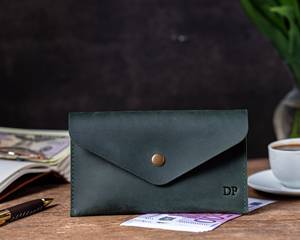 Genuine Leather Cash Envelope System Wholesale Manufacturer Custom Logo Luxury Cash Stuffing B2B Wallet LCE-0038 - Product Image 2