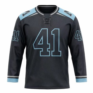 Jersey Hoki Es Pakaian Olahraga Desain Kustom Desain Terbaru Berkualitas Tinggi Unisex Bordir Bernapas dengan Harga Terjangkau - Product Image 1