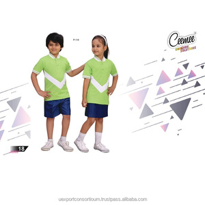 Uniforme scolaire d'été de haute qualité, nouveau design, vêtements de sport pour garçons et filles, t-shirt, jupe et short - Product Image 5