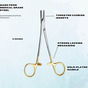 Instrumentos Quirúrgicos Clínicos: Portaagujas Mayo Hegar Quirúrgico Personalizado con Color y Logotipo, Bajo MOQ - Product Image 6