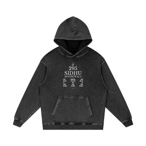 Sweats à capuche streetwear premium délavés à l'acide, vente en gros directe usine, avec coupe à épaules tombantes, options de personnalisation de marque, options de tissus épais et personnalisation sur mesure - Product Image 2