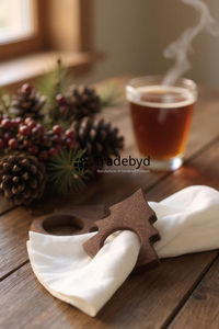 Elegante Anillo para Servilletas de Madera Clásico, Duradero, Ecológico, de Lujo, Hecho a Mano, Decoración para Mesa de Comedor, Decoración para Mesa de Boda de Hotel - Product Image 5