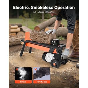 Spaccalegna Elettrico Portatile 1500W 15 Amp, Macchina Spaccalegna da 6,5 Tonnellate con Ruote da 6 Pollici per Legna da Ardere e Accessori per Caminetto - Product Image 6