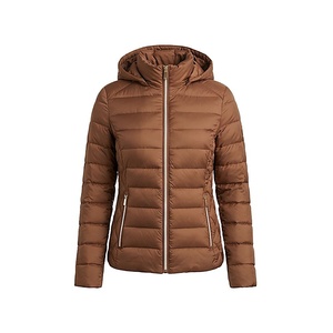 Hooded Quilted Waterproof <b>Bubble</b> Jacket Black Full Sleeve Winter Windproof Cotton Shell Knitted Fabric Polyester Filling Stand - Product Image 1