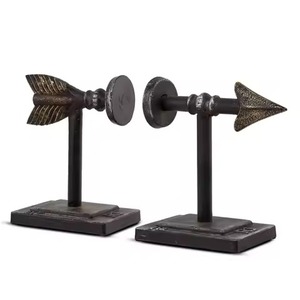 Bowknot Vintage Style Traditional Iron Metal <b>Bookends</b> 2Pcs Ornate Scroll Design Decorative Book Ends - Product Image 3