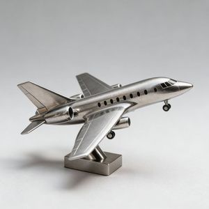 Décoration d'avion en laiton poli de style antique et vintage avec support, objet décoratif en métal pour la maison, le bureau ou la table. - Product Image 3