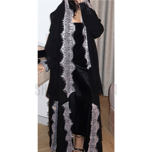 New Arrival High Quality Ladies Islamic Clothing Elegant <b>Abaya</b> Muslim Dresses Long Sleeves <b>Abaya</b> With Custom Logo - Product Image 2