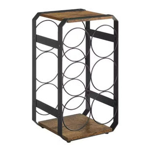 Estante para vinos hexagonal de metal dorado de alta calidad, soporte de hierro para mostrador con capacidad para 6 botellas, para almacenamiento y exhibición en el hogar, cocina o bar. - Product Image 2
