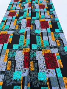 Premium African Wax Print Ankara Cotton Fabric for Dressmaking and Sewing with Traditional <b>Moroccan</b> Inspired Wax Style Patterns - Product Image 2