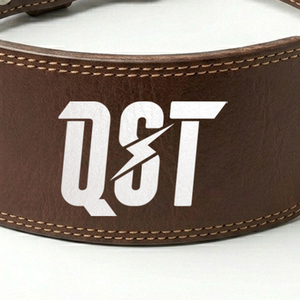 Heavy Duty Cowhide Breathable Weightlifting Belt 4 Inch Wide Double Prong Buckle Powerlifting Custom Logo OEM Available - Product Image 4