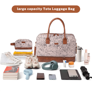 Borsa da Viaggio in Tela con Scomparto per Scarpe e Beauty Case, Essenziale per il Weekend e Viaggi Brevi - Product Image 3