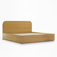 Cadre de lit en bois en gros avec rangement relevable, espace de rangement profond, lit en bois de pin avec rangement à angle de 45 degrés