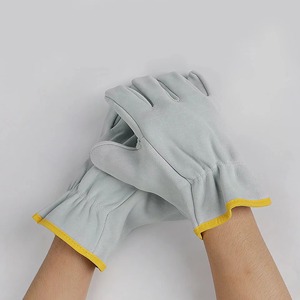 Premium Cowhide Leather Work <b>Gloves</b> Safety <b>Driver</b> <b>Gloves</b> Custom Logo Protective <b>Gloves</b> - Product Image 6