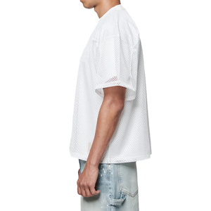 Hot Seller Premium Boxy Mesh Jersey Oversized Streetwear <b>Drop</b> Shoulder Sports Jersey Men's Breathable Polyester OEM MFG Jersey - Product Image 6