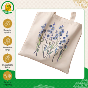 Highly Demanded Top Quality Eco-Friendly Allover Printed <b>Canvas</b> Handbag Casual Tote Bag with Self-Printed Handle for Sale - Product Image 3