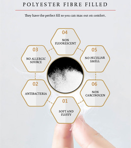 Almohada tejida de poliéster 100% Fibra amigable con la piel antibacteriana permeable al aire de alta calidad - Product Image 2