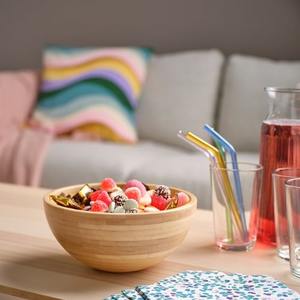 Bol en bois naturel, bol de service pour salade, bol en bois durable pour hôtels, restaurants, cuisine domestique, vaisselle, bol de présentation pour salade de fruits - Product Image 5