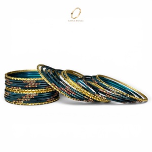 Brazaletes Decorativos para Niños, de Acero Inoxidable Chapado en Oro Azul, con Cristales, para Bodas, de Primera Calidad, para Boutiques, Tiendas de Regalos, Venta al Por Mayor - Product Image 4